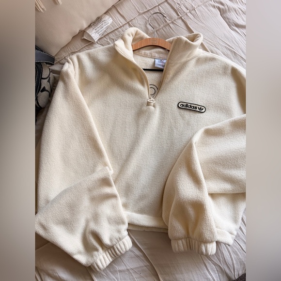 adidas Sweaters - ADIDAS RETRO LUXURY 1/4 ZIP CROPPED SWEATER